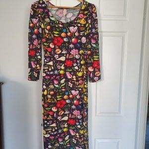Samantha Pleet Aphrodite dress in Forager print, size L (EUC)